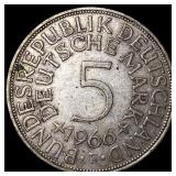 1966F West Germany Silver 5 Mark