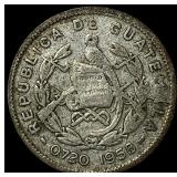 1958 Guatemala Silver 5 Centavos