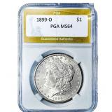 1899-O Morgan Silver Dollar PGA MS64