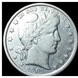 1901 Silver Barber Half Dollar LIGHTLY CIRCULATED