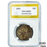 1892 Columbian Expo Half Dollar PGA MS65