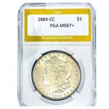 1884-CC Morgan Silver Dollar PGA MS67+