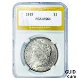 1885 Morgan Silver Dollar PGA MS64