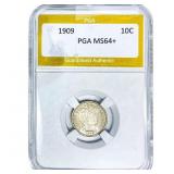 1909 Barber Dime PGA MS64+