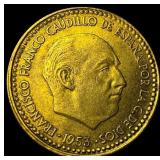 1953 Spain 1 Peseta