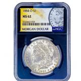 1884-O Morgan Silver Dollar NGC MS62