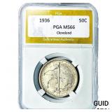 1936 Cleveland Half Dollar PGA MS66