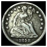 1858-O Silver Half Dime LIGHTLY CIRCULATED
