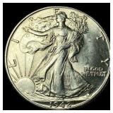 1942-D Silver Half Dollar GEM BU