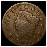 1827 Coronet Head Large Cent NICELY  CIRCULATED