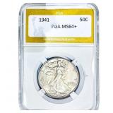 1941 Walking Liberty Half Dollar PGA MS64+