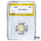 1909 Barber Dime PGA MS64+