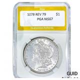 1878 Morgan Silver Dollar PGA MS67 Rev 79