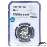 1956 Franklin Half Dollar NGC PF69 Type 2