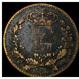 1856 Denmark Bronze 1 Skilling