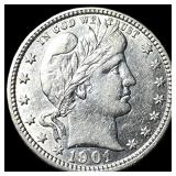 1901 Barber Silver Quarter CLOSELY  UNCIRCULATED