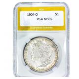 1904-O Morgan Silver Dollar PGA MS65