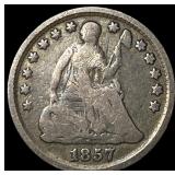 1857 Seated Liberty Half Dime LIGHTLY CIRCULATED