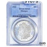 1921 Morgan Silver Dollar PCGS MS62