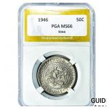 1946 Iowa Half Dollar PGA MS66