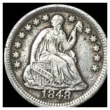 1848-O Silver Half Dime LIGHTLY CIRCULATED