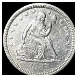 1857 Silver Seated Liberty Quarter UNCIRCULATED