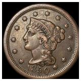 1850 Braided Hair Large Cent CHOICE AU