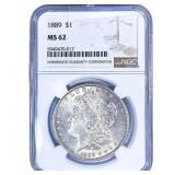 1889 Morgan Silver Dollar NGC MS62