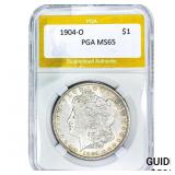 1904-O Morgan Silver Dollar PGA MS65