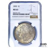 1890 Morgan Silver Dollar NGC MS63