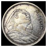 1956 Egypt Silver 5 Piastres