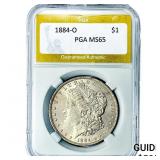 1884-O Morgan Silver Dollar PGA MS65