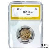1913 Buffalo Nickel PGA MS65