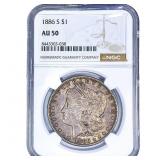 1886-S Morgan Silver Dollar NGC AU50