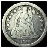 1841-O Silver Seated Liberty Dime LIGHTLY CIRCULAT