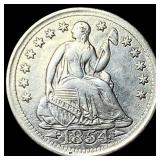 1854 Arrows Seated Liberty Half Dime UNCIRCULATED