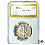 1943-S Walking Liberty Half Dollar PGA MS64