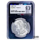 1882-S Morgan Silver Dollar NGC MS9.3 VaultBox Ser