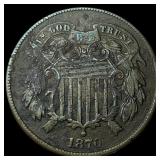 1870 Bronze Two-Cent Piece LIGHTLY CIRCULATED