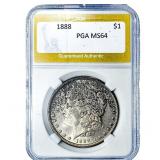 1888 Morgan Silver Dollar PGA MS64