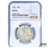 1941 Walking Liberty Half Dollar NGC MS64