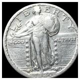 1920-S Silver Standing Liberty Quarter NEARLY  UN