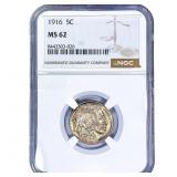 1916 Buffalo Nickel NGC MS62