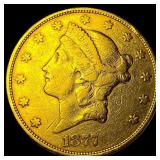 1877-S Liberty Head Double Eagle $20 Gold  NEARLY