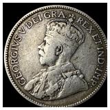 1917 Newfoundland Silver 25 Cents