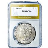1899-S Morgan Silver Dollar PGA MS64