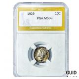 1929 Mercury Silver Dime PGA MS66