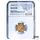 1930-D Wheat Cent NGC MS65 RB