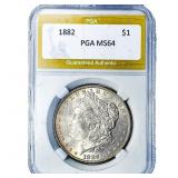 1882 Morgan Silver Dollar PGA MS64
