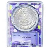 1884-O Morgan Silver Dollar PCGS MS63